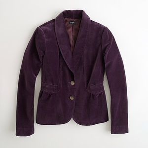 J. Crew purple velvet Eden blazer size 2